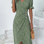 Sierra | Short Sleeve Floral Print Dress