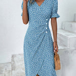 Sierra | Short Sleeve Floral Print Dress