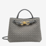 Sabine Woven Suede Bag Small