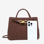 Sabine Woven Suede Bag Small