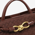 Sabine Woven Suede Bag Small