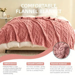 ltra-Soft 3D Plush 1pc Luxurious Fleece Blanket - Dense Weave for Exceptional Warmth, Cozy Flannel Throw