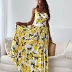 Lucia Backless Pleated Maxi Dress