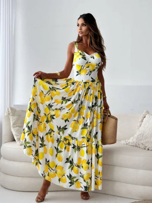 Lucia Backless Pleated Maxi Dress