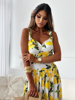 Lucia Backless Pleated Maxi Dress