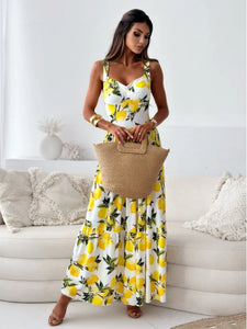Lucia Backless Pleated Maxi Dress