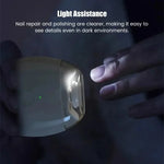 2 IN 1 Electric Nail Clipper Cutter With LED Light Automatic Nail Grinder Trimmer For Baby Adult Mini Manicure Tools Nail Care